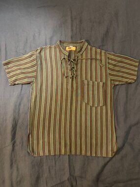 Himalya Handmade Cotton Lace-Up Men's Shirt